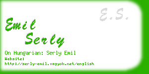 emil serly business card